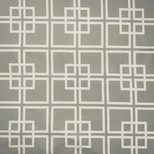 1.61 Yards Vicki Payne Free Spirit Gray & Ivory Fretwork Lattice Trellis Fabric